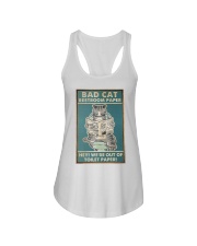 Bad cat restroom paper Ladies Flowy Tank tile