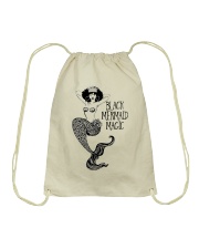 Black Mermaid Magic Drawstring Bag tile