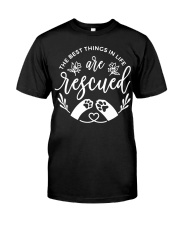 The best things in life are rescued - Cats Premium Fit Mens Tee tile