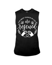 The best things in life are rescued - Cats Sleeveless Tee tile