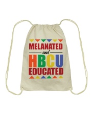 Melanated and Educated HBCU Drawstring Bag tile