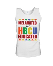 Melanated and Educated HBCU Unisex Tank tile