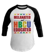 Melanated and Educated HBCU Baseball Tee tile