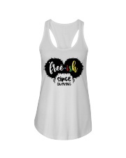 Juneteenth Space Buns Ladies Flowy Tank tile