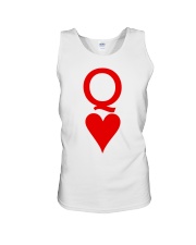 Red Queen Of hearts Unisex Tank tile