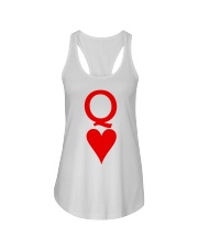 Red Queen Of hearts Ladies Flowy Tank tile
