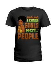 I Chase Goals Not People Ladies T-Shirt tile