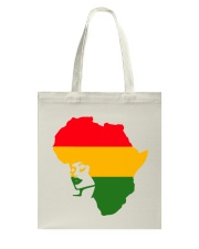 Black history month African flag afro girl Tote Bag tile