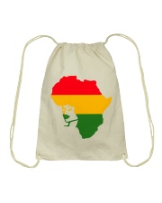 Black history month African flag afro girl Drawstring Bag tile