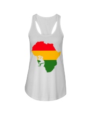 Black history month African flag afro girl Ladies Flowy Tank tile