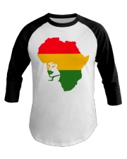 Black history month African flag afro girl Baseball Tee tile