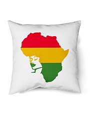 Black history month African flag afro girl Indoor Pillow tile
