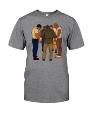 Black Men Praying Classic T-Shirt front