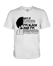 Say it Loud - I'm Black and I'm Proud V-Neck T-Shirt tile