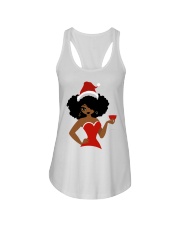 Christmas Afro Girl Ladies Flowy Tank tile