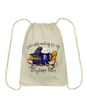 Patiently waiting for my acceptance letter blue Drawstring Bag tile