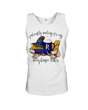 Patiently waiting for my acceptance letter blue Unisex Tank tile
