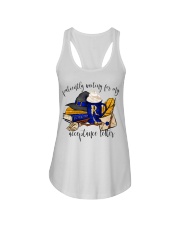 Patiently waiting for my acceptance letter blue Ladies Flowy Tank tile