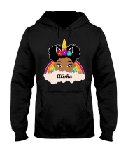 Personalize Little Space Bun Girl Unicorn Horn Hooded Sweatshirt tile