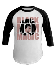Black Mom Magic Baseball Tee tile