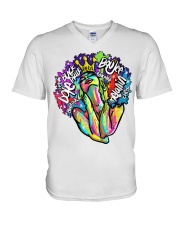 Black Pride V-Neck T-Shirt tile