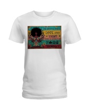 I'm mostly peace poster Ladies T-Shirt tile