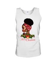 Merry Christmas Black Queen Unisex Tank tile