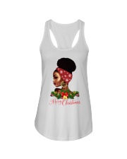 Merry Christmas Black Queen Ladies Flowy Tank tile