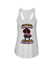I Mind My Business But I Do Pay Attention Ladies Flowy Tank tile
