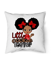 Afro little girl Christmas Cookie Tester Indoor Pillow tile