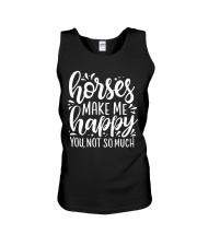 Horse make me happy Unisex Tank tile