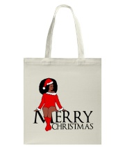 Merry Christmas Black queen Tote Bag tile