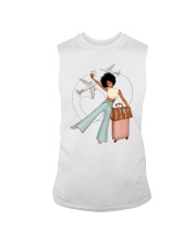 Travel afro girl Sleeveless Tee tile