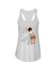 Travel afro girl Ladies Flowy Tank tile