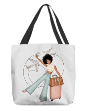 Travel afro girl All-Over Tote tile