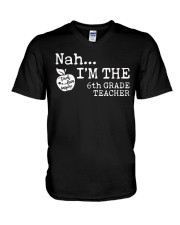6th Grade Teacher V-Neck T-Shirt tile
