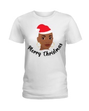 Bald girl Christmas Ladies T-Shirt tile