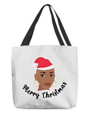 Bald girl Christmas All-Over Tote tile