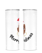 Bald girl Christmas Glitter Tumbler tile