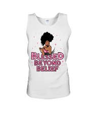 Blessed Beyond Belief Afro Lola Pink Unisex Tank tile