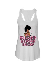 Blessed Beyond Belief Afro Lola Pink Ladies Flowy Tank tile