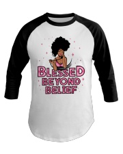 Blessed Beyond Belief Afro Lola Pink Baseball Tee tile