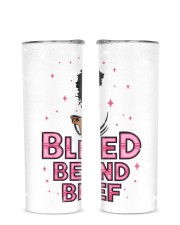 Blessed Beyond Belief Afro Lola Pink Glitter Tumbler tile