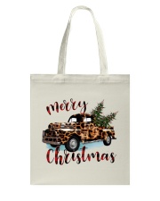 Merry Christmas Leopard Truck Tote Bag tile