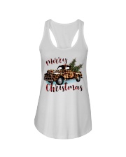 Merry Christmas Leopard Truck Ladies Flowy Tank tile