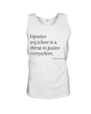 MLK Quote Black Letters Unisex Tank tile
