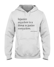 MLK Quote Black Letters Hooded Sweatshirt front