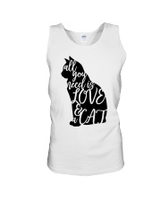 All you need is love and a Cat Unisex Tank tile