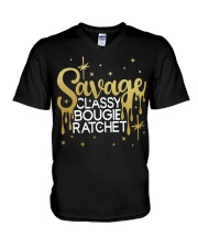 Savage Classy Bougie Ratchet V-Neck T-Shirt tile