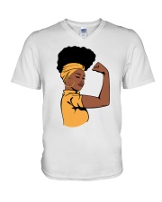 Strong girl 7 V-Neck T-Shirt tile